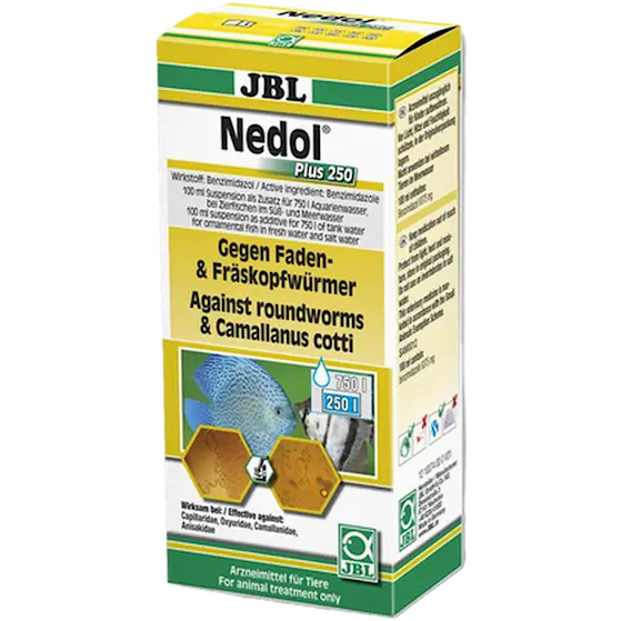 Nedol Plus 250 Remedy for Roundworms & Camallanus Yellow 100 ml