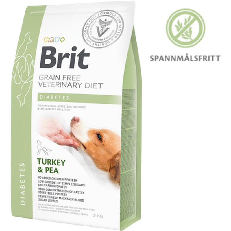 Grain Free Veterinary Diets Dog Diabetes Green 2 kg 