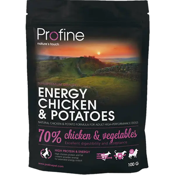 Dog Dry Food Energy Chicken & Potatoes Black 15 kg