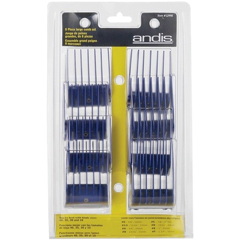 Andis - Universal 8-Pack Distanskam Gray Large - Hund - Pälsvård Trim & Hundbad - ZOO.se