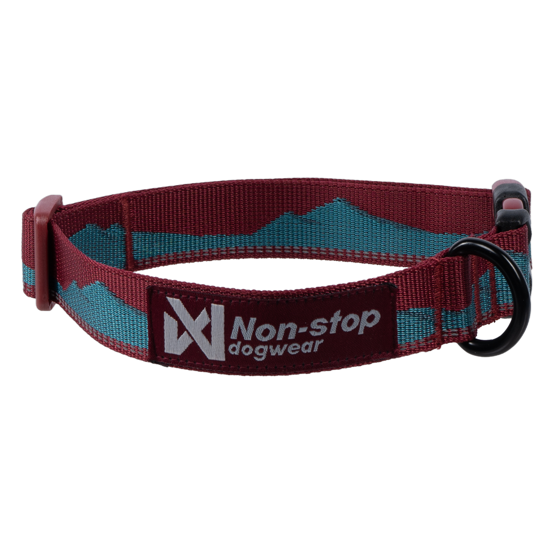 Non-stop dogwear Non-stop dogwear Halsband Trail Quest Turkos/Vinröd