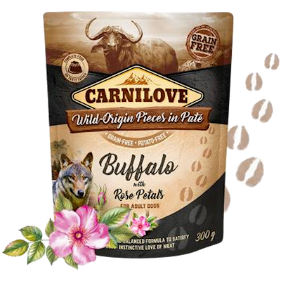 Preview of Carnilove Dog Pouch Paté Buffalo with Rose Petals 300 g