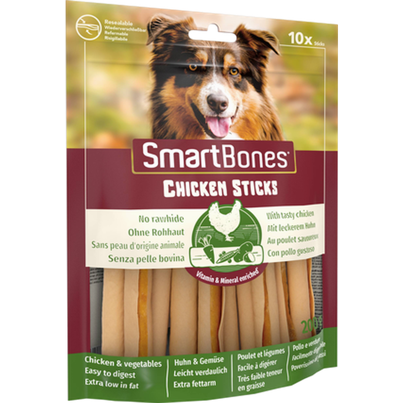 SmartBones® - Sticks Chicken 5-Pakkaus - Koirat - Koiran herkut ja puruluut - Koiranluut ja solmuluut