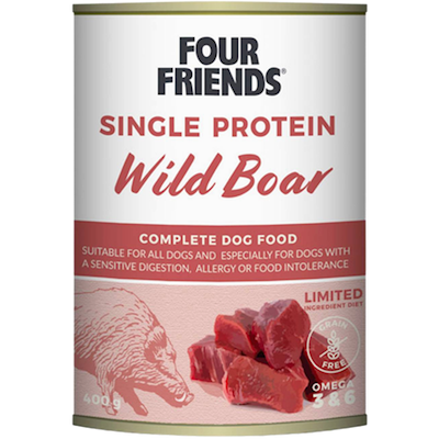 Preview of Fourfriends Dog Single Protein Wild Boar 400 g x 12