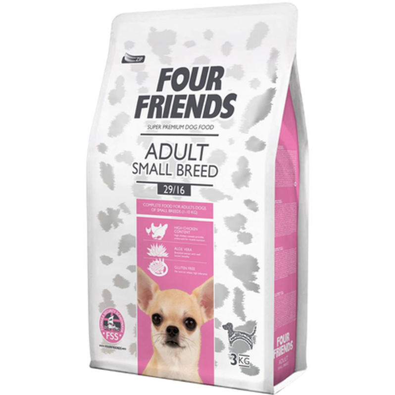 FourFriends - Dog Adult Small Breed 3 kg - Hund - Hundmat & hundfoder - Torrfoder för hund - ZOO.se