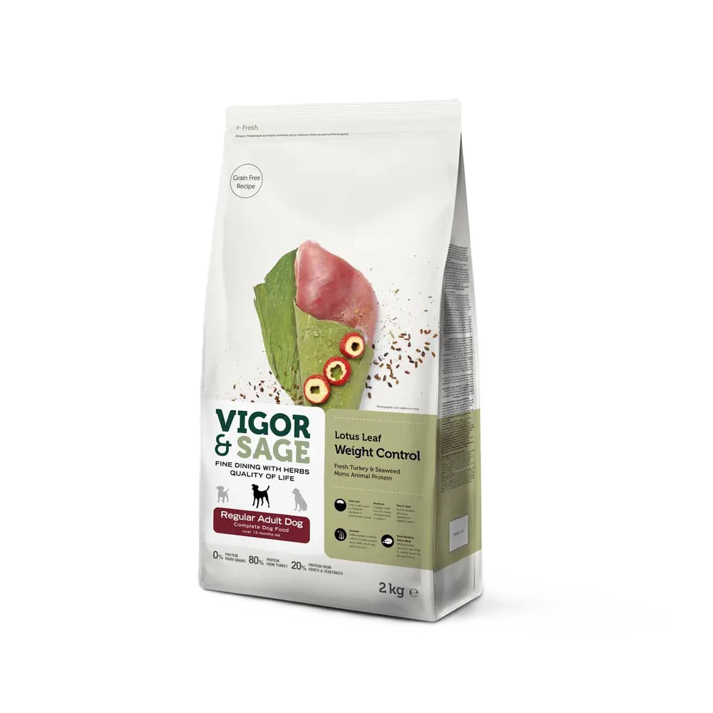 Vigor and Sage Weight Control Lotus Leaf Regular Adult Dog