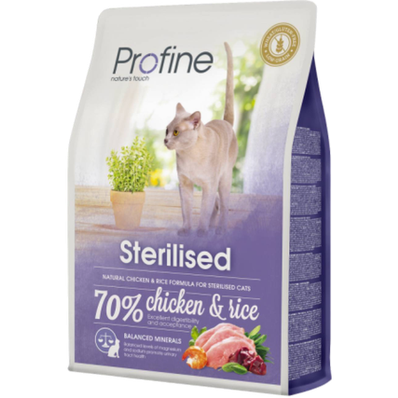 Profine - Cat Dry Food Sterilised Chicken & Rice 2kg - Katt - Kattfoder & kattmat - ZOO.se