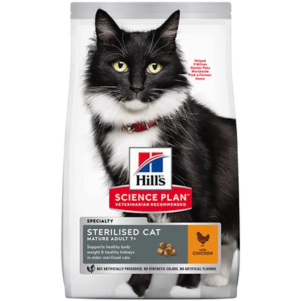 Hills Science Plan Feline Mature 7+ Sterilised Chicken - Dry Cat Food 3 kg