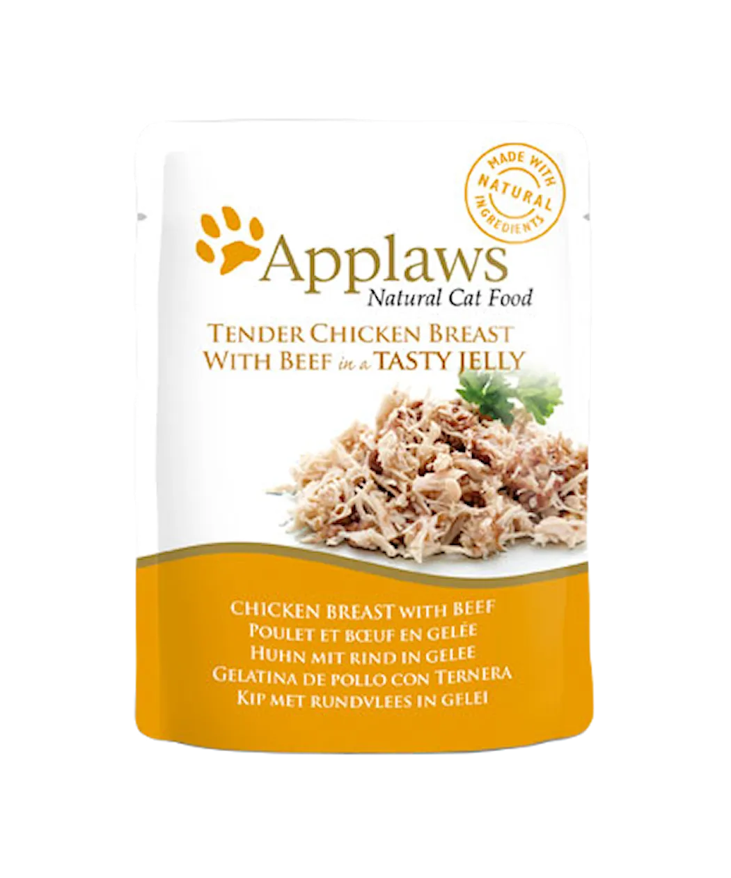 Applaws Cat Pouch kylling + oksekjøtt gelé 70g