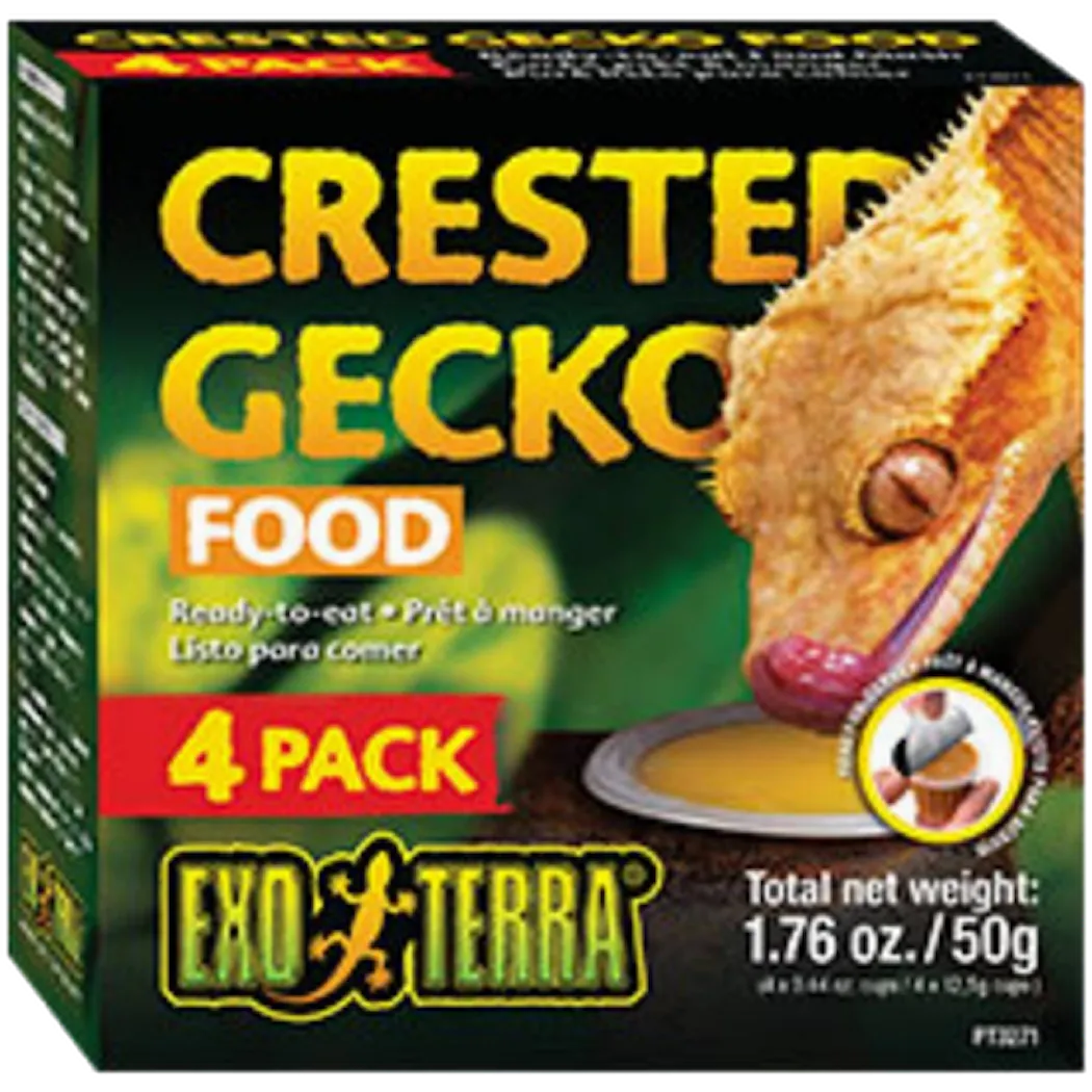 Exoterra Crested Gecko Food - Ready-To-Eat Food Mash 4-pack 50 g