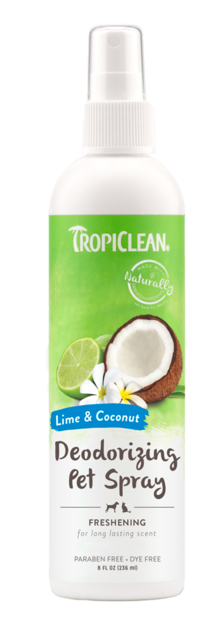 TropiClean Lime & Coconut Deodorising Spray lemmikkieläimille 236 ml
