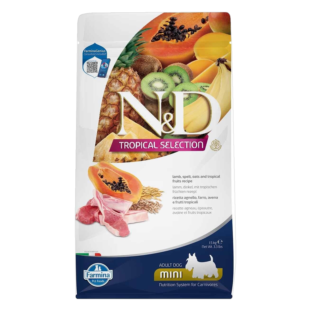 N&D Tropical Selection Torrfoder Adult Mini Lamm 1,5 kg