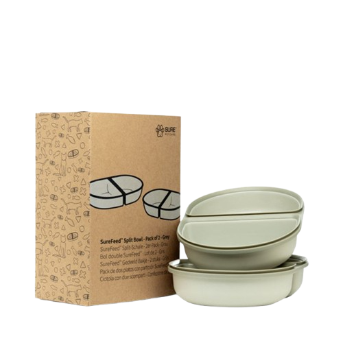 Extra Matskål  Grå / Delad 2pack