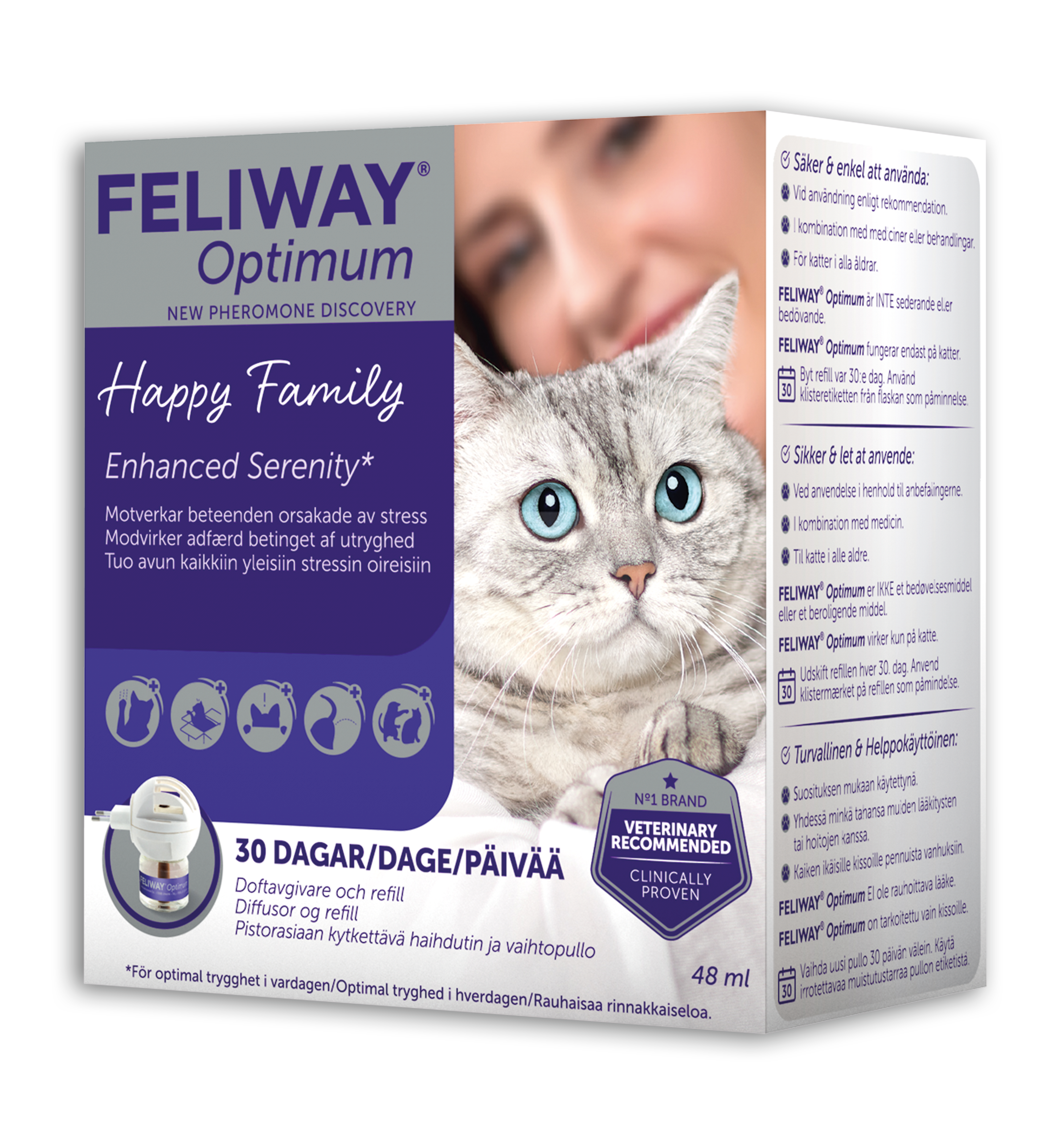 Feliway - Optimum Doftavgivare Diffusor 48ml Startpaket - Katt - Kattvård & Tillskott - ZOO.se