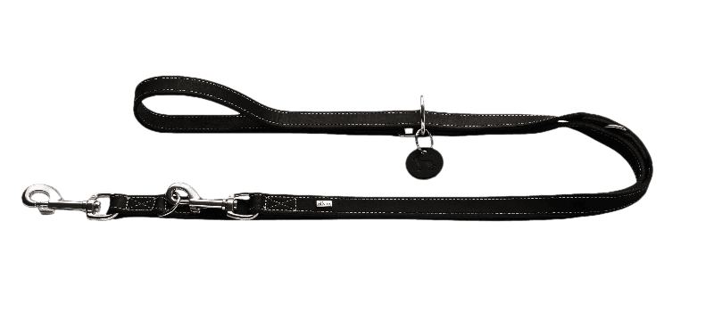 Hunter Hundkoppel Ställbart Aalborg Svart