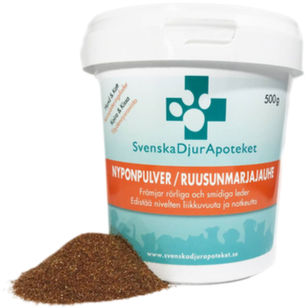 Svenska DjurApoteket - Nyponpulver 500g - Hund - Hundvård & Tillskott - Kosttillskott för hund & Hundvitaminer - ZOO.se