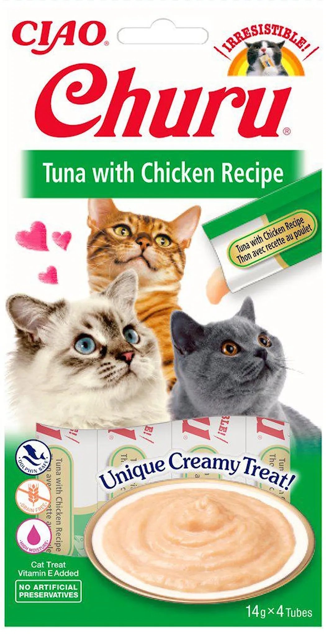 Churu Cat Creamy Tuna with Chicken, 4-pack