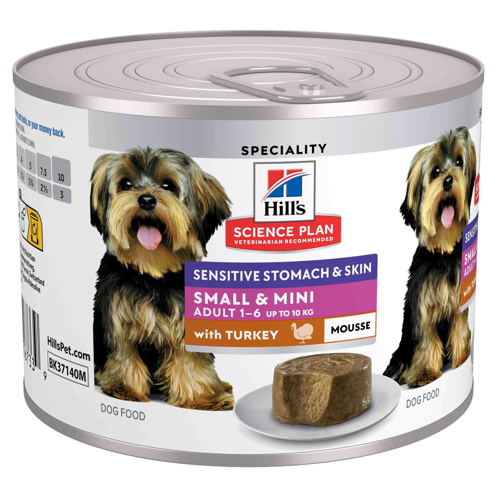 Canine Adult Sen.Stomach & Skin Mousse Small&Mini Turkey 200g