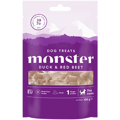 Preview of Monster Pet Food Dog Treats All Breed Duck & Beet 100 g