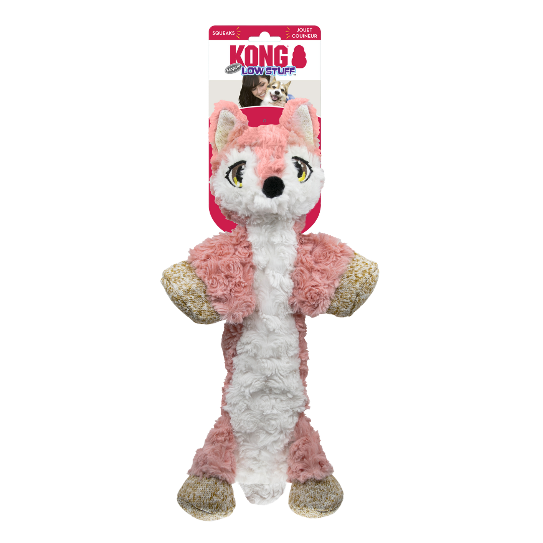 Kong Kong Hundleksak Low Stuff Flopzie Fox M