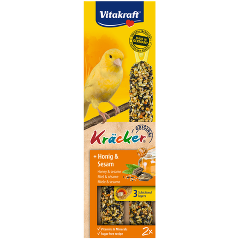 Vitakraft - Kräcker Kanarie Honung 2-pack - Fågel - Fågelgodis & Kräcker - Fröstänger & Fågelkräcker - ZOO.se