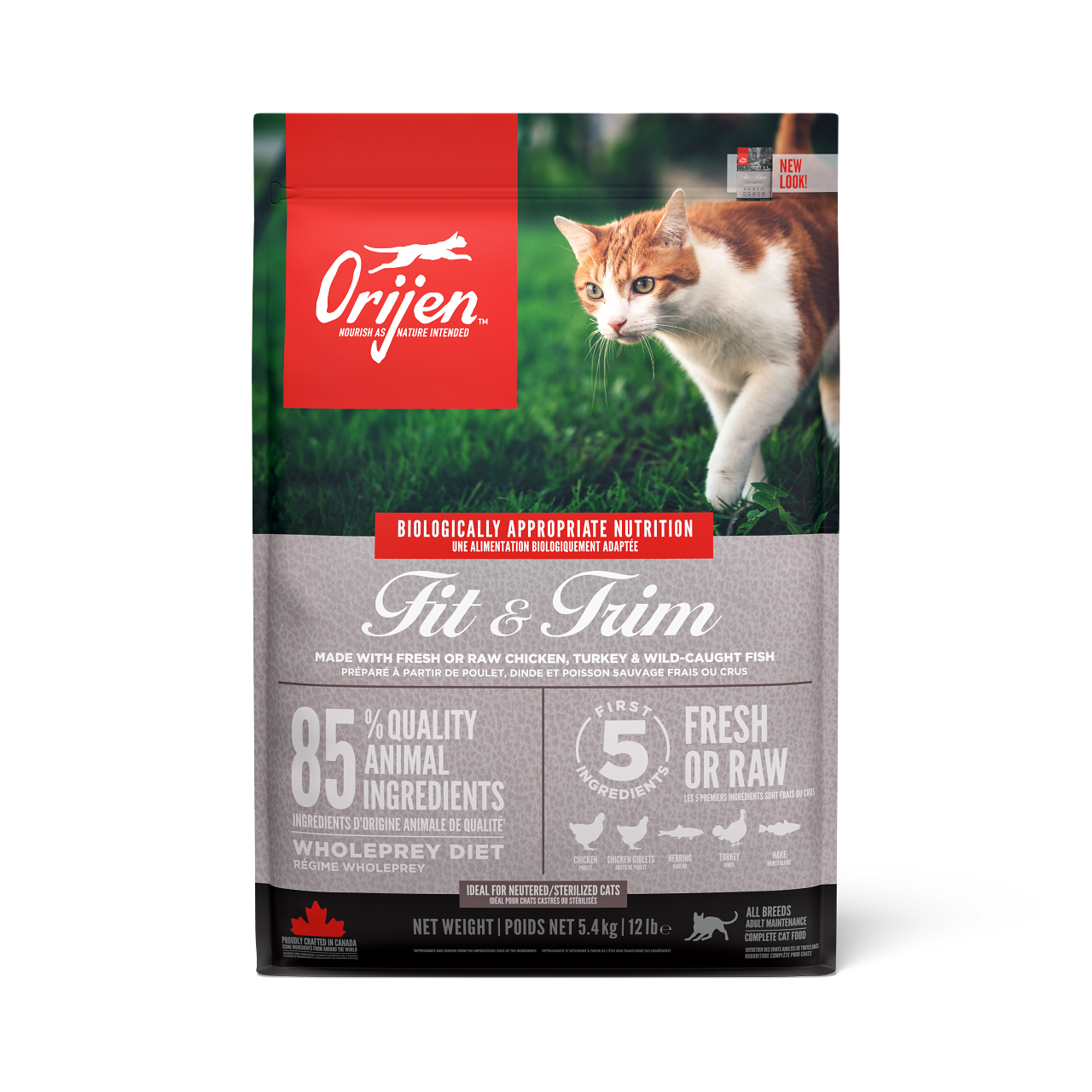Orijen - Cat Fit & Trim Grain Free - Dry Cat Food 5,4 kg - Katt - Kattfoder & kattmat - ZOO.se