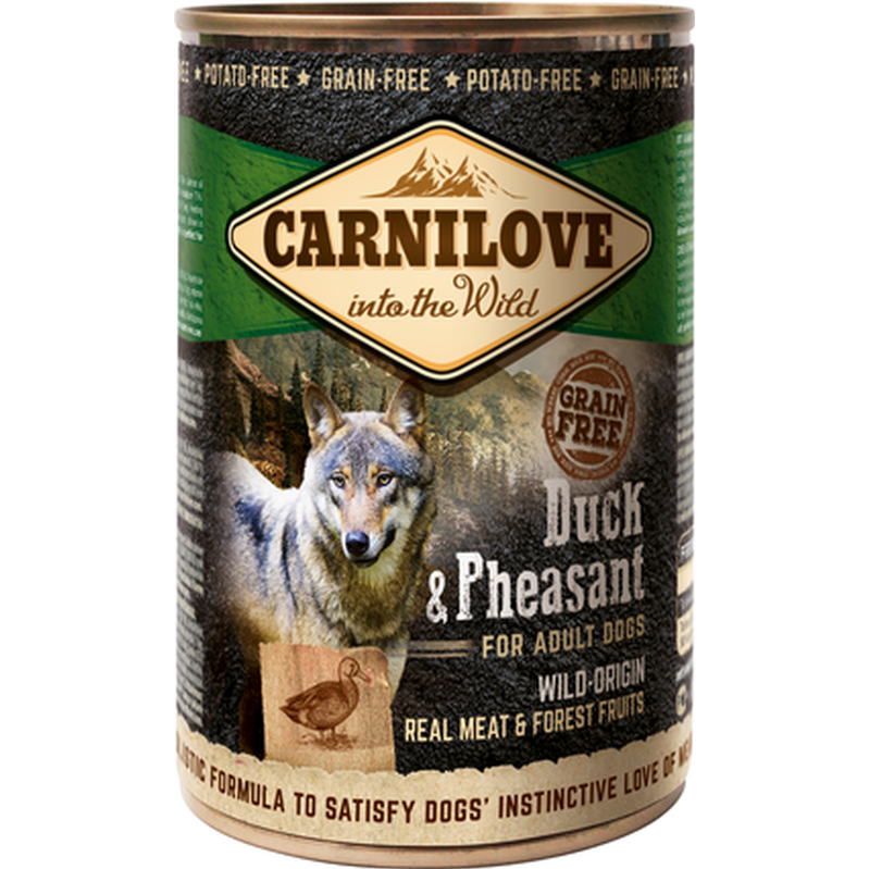 Carnilove - Dog Wild Meat Duck & Pheasant 400 g x 6 st - Hund - Hundmat & hundfoder - ZOO.se