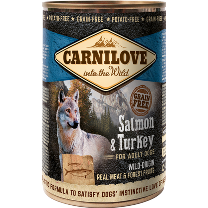 Dog Wild Meat Salmon & Turkey 400 g - Hund - Hundefôr & hundemat - Våtfôr & våtmat - Carnilove