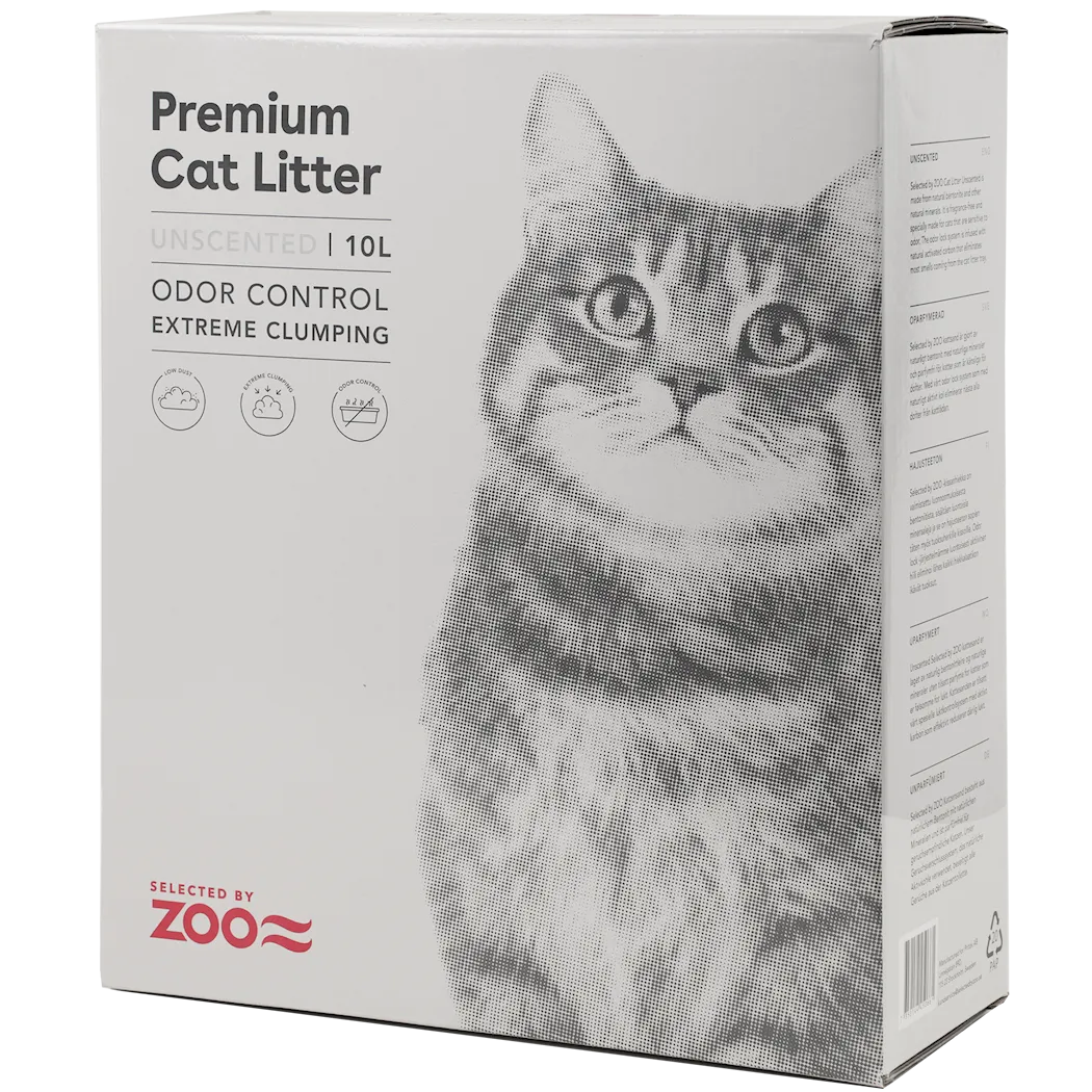 Selected by ZOO Premium Cat Litter Unscented Activated Carbon - Kissanhiekka hajustamaton 10 L