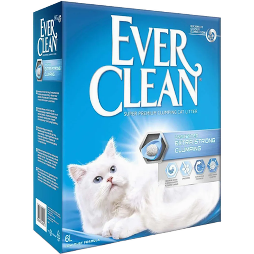 Ever Clean Kattesand Ekstra Sterk Uparfymert - Cat Litter