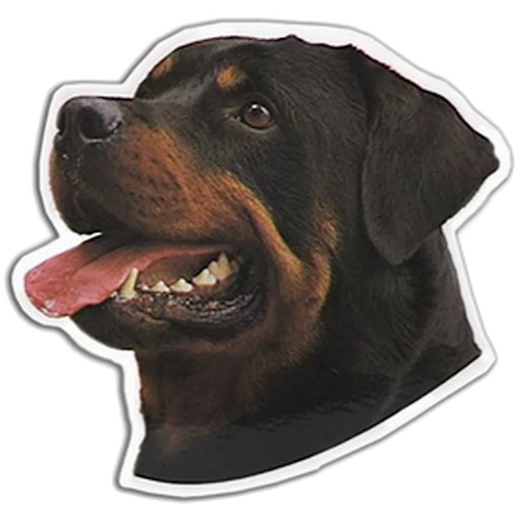 World Stickers Dekal Rottweiler huvud Bild 14 x 16 cm
