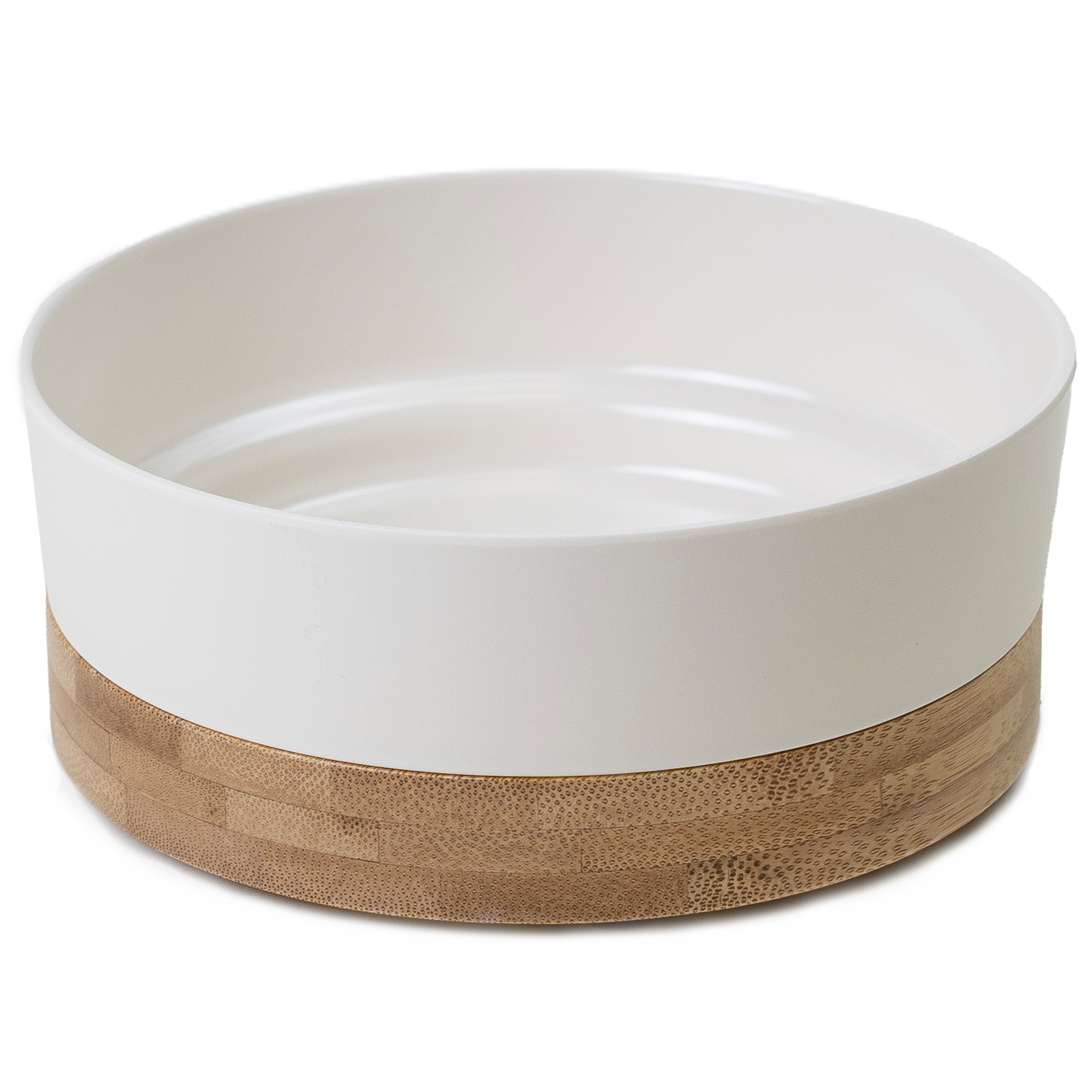 Matskål Bamboo Vit M/L 525ml 14x5cm