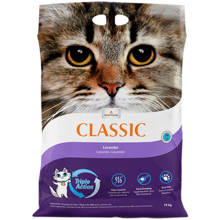Extreme Classic Lavendel - Cat Litter Purple 14 kg - Katt - Kattsand & kattströ - Klumpbildande Kattsand - Intersand Classic - ZOO.se