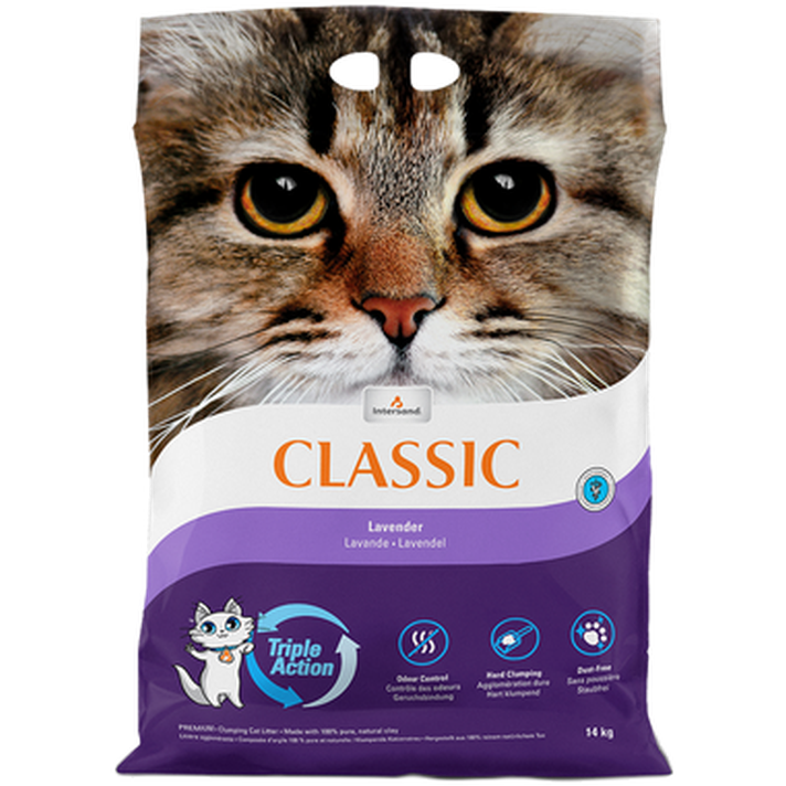 Intersand Classic kattsand med doft av babypuder - 14 kg