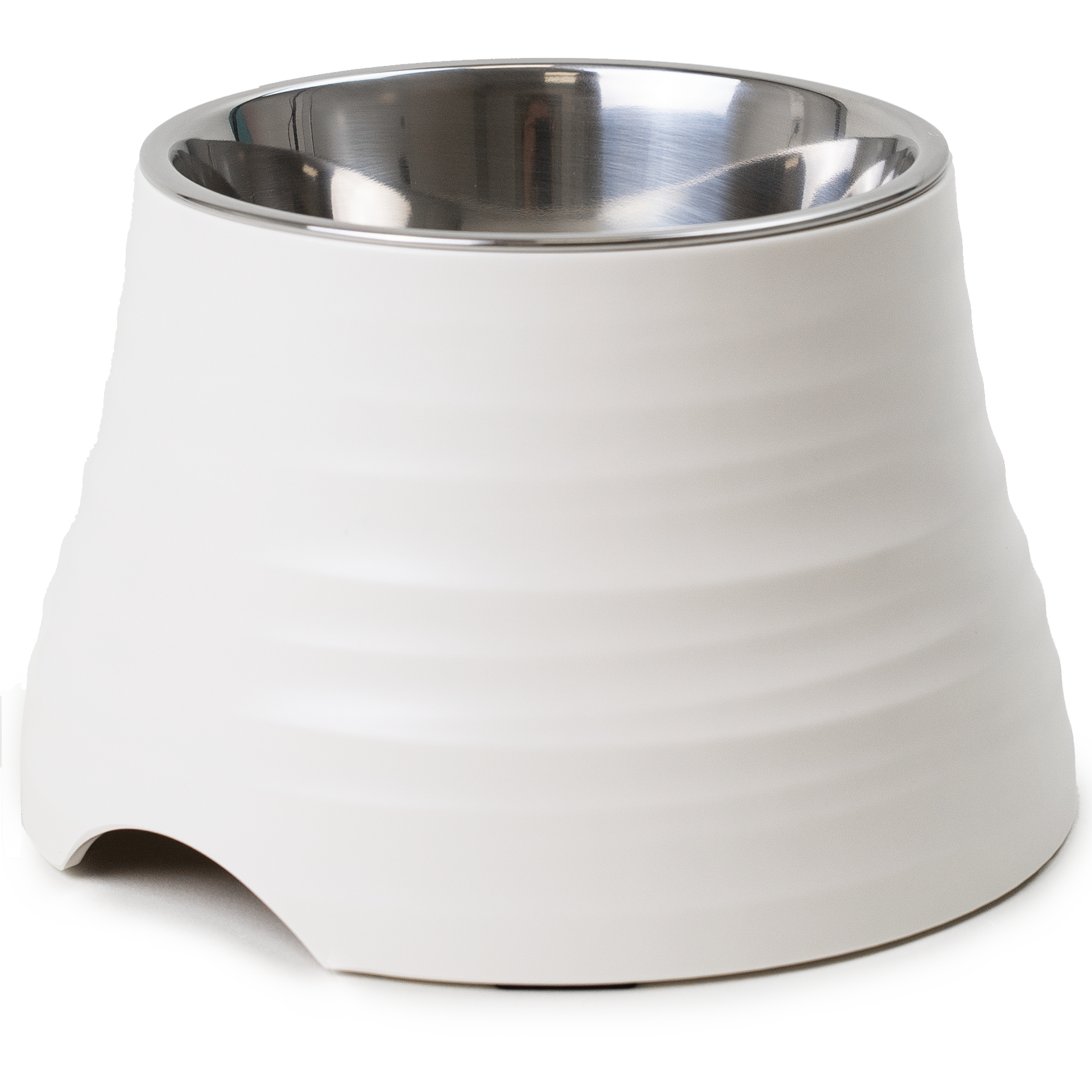 Matskål Ripple Ergo Upphöjd Matskål Vit M/L, 400ml, 19x18,5x12cm