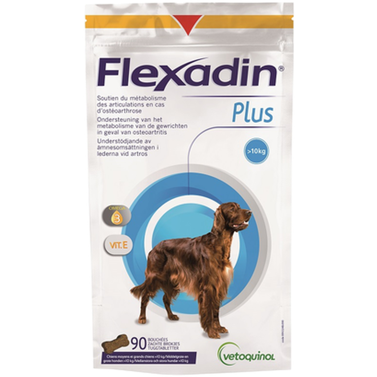 Vétoquinol - Flexadin Plus Max 10-30kg 90 bitar - Veterinär - Apotek & Diagnoser Hund - ZOO.se