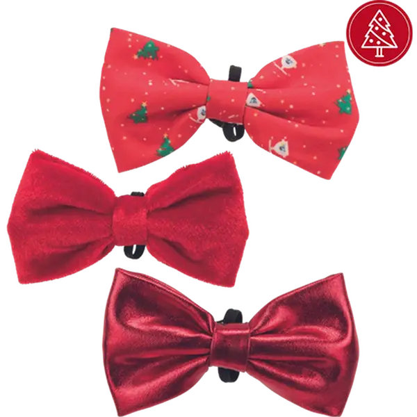Xmas Suit Bow Tie Red 10cm - Sløyfe til hunder