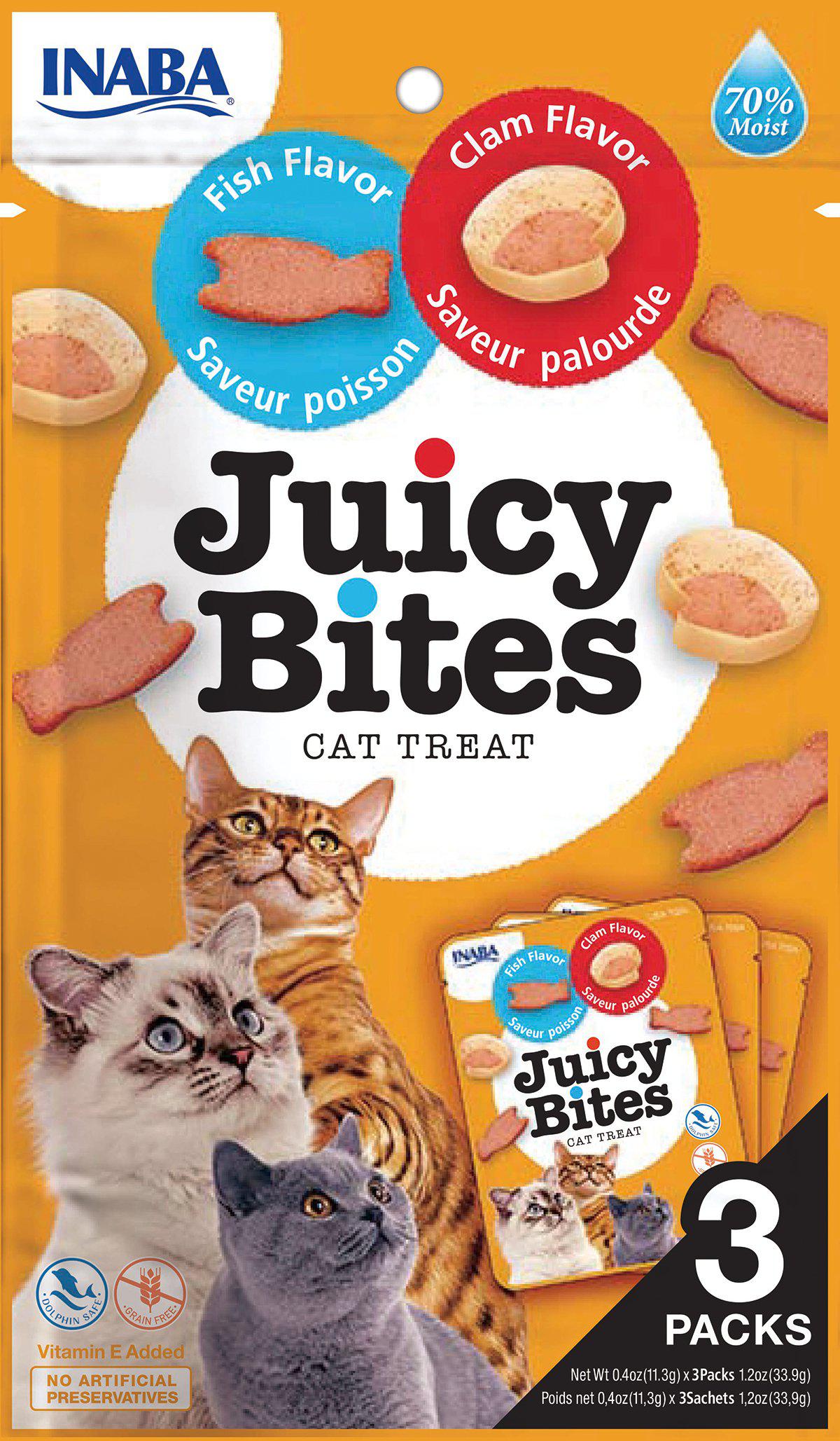 Churu - Cat Juicy Bites Fish/Clam 3 stk - Katt - Kattegodteri & kattegress - Belønningsgodbiter katt - ZOO.no