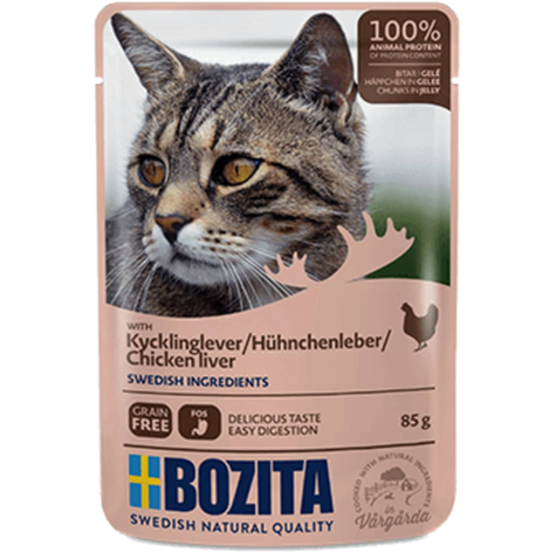 Bozita Katt - Pouch Chicken Liver in Jelly 85 g - Katt - Kattfoder & kattmat - ZOO.se