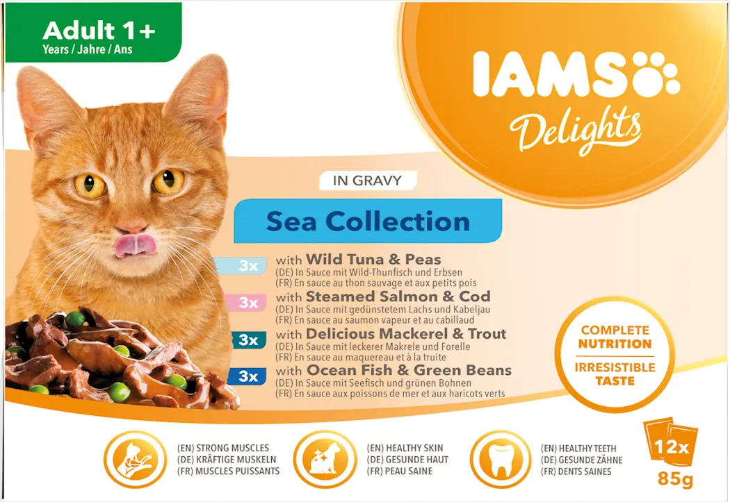 IAMS Delight Adult Sea Collection 12 x 85 g - fron