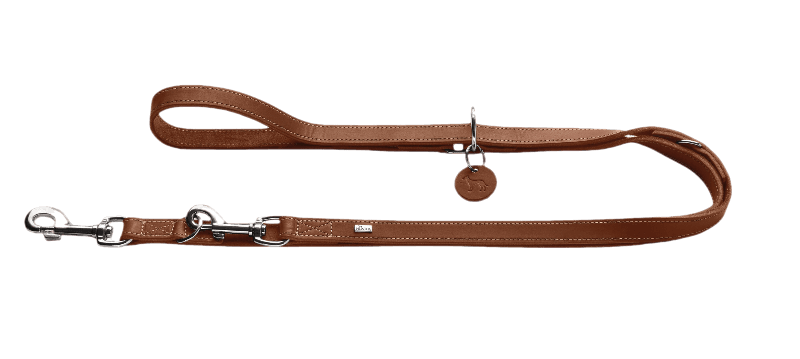 Hunter - Hundkoppel Ställbart Aalborg Cow Leather Cognac 200cm/10mm - Hund - ZOO.se
