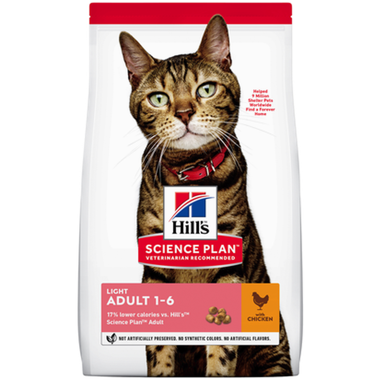 Hills Science Plan Adult Light Chicken - Dry Cat Food 