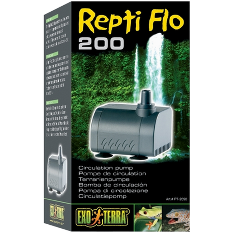 Repti Flo 200 - Sirkulasjonspumpe svart 5 cm - Reptil - Pumper og filtre for reptiler - Vannpumper for aquaterrarium - Exoterra