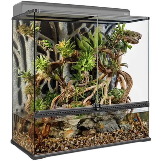 Glass Terrarium Natural Large/X-Tall - Advanced Reptile Habitat Transparent 90 x 45 x 90 cm