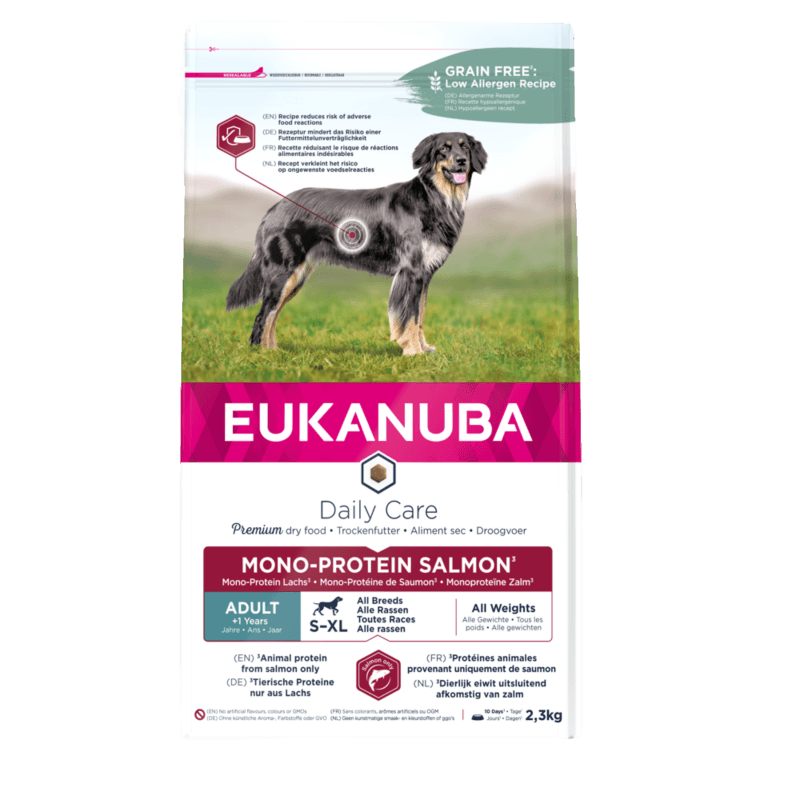Eukanuba - Dog Daily Care Monoproteiinilohi 12 kg - Koirat - Koiranruoka - Kuivaruoka