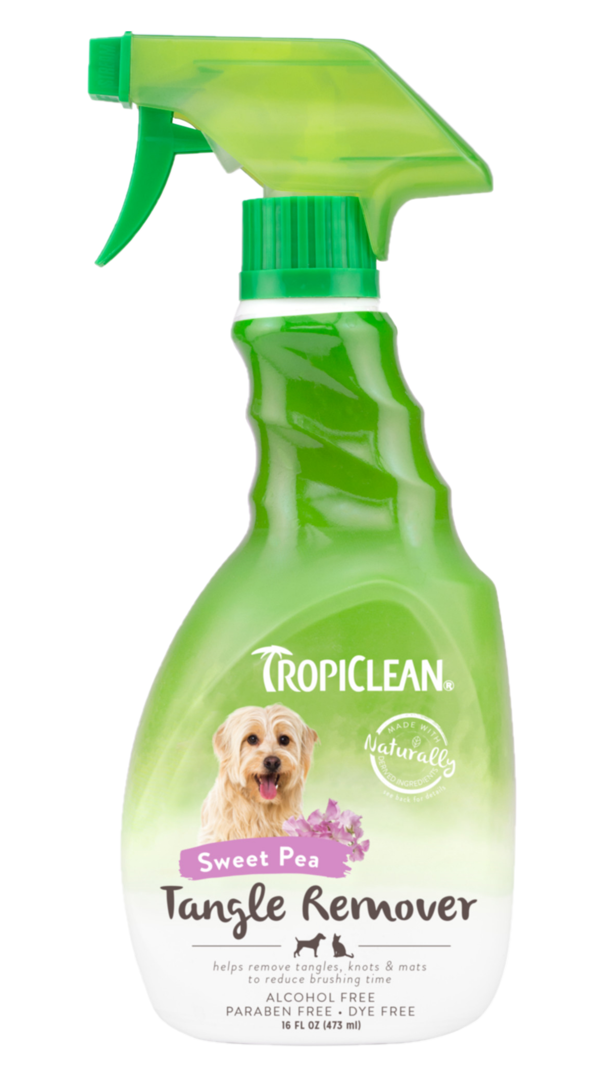 Tangle Remover Spray 473 ml - Hund - Pälsvård Trim & Hundbad - Hundbalsam & Balsamspray - TropiClean - ZOO.se