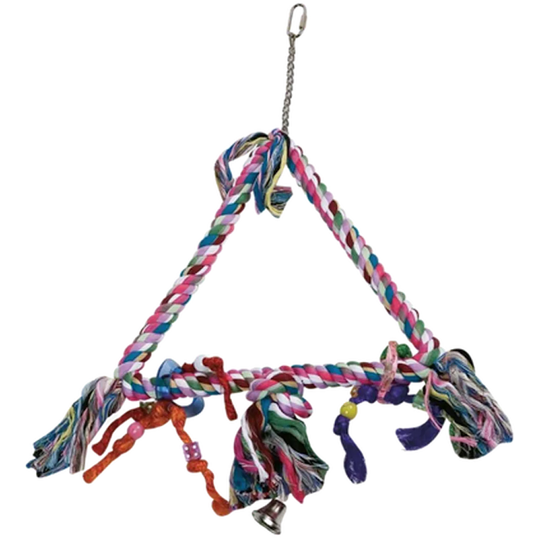 Flamingo Triangle Rope Hanger Multicolored 33x47 cm
