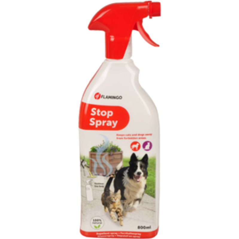 Stop Spray Cat & Dogs Red 800 ml - Hund - Hundepleie & kosttilskudd - Rengjøring & desinfisering for hund, Hund - GPS & sikkerhet - Avvisning & anvisning utendørs - Flamingo