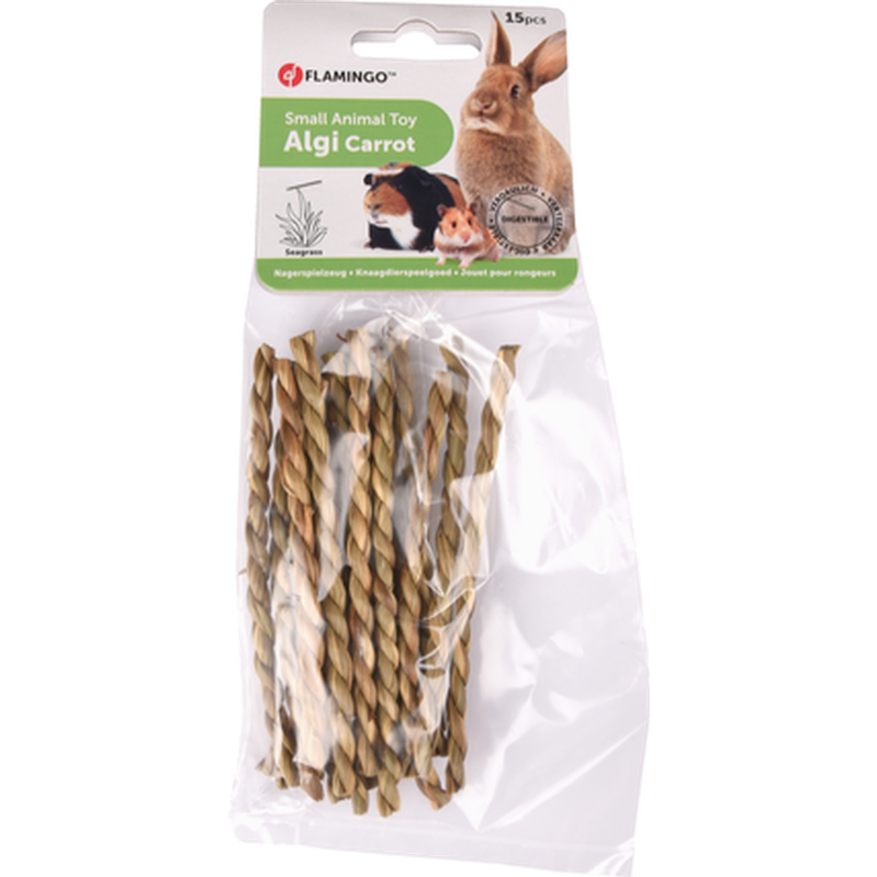 Flamingo - Sat Algi tyggetau Seagrass Nature Brown 15-pk. - Smådyr - Godbiter og gnagestenger - Gnagetre og eplekvister - ZOO.no
