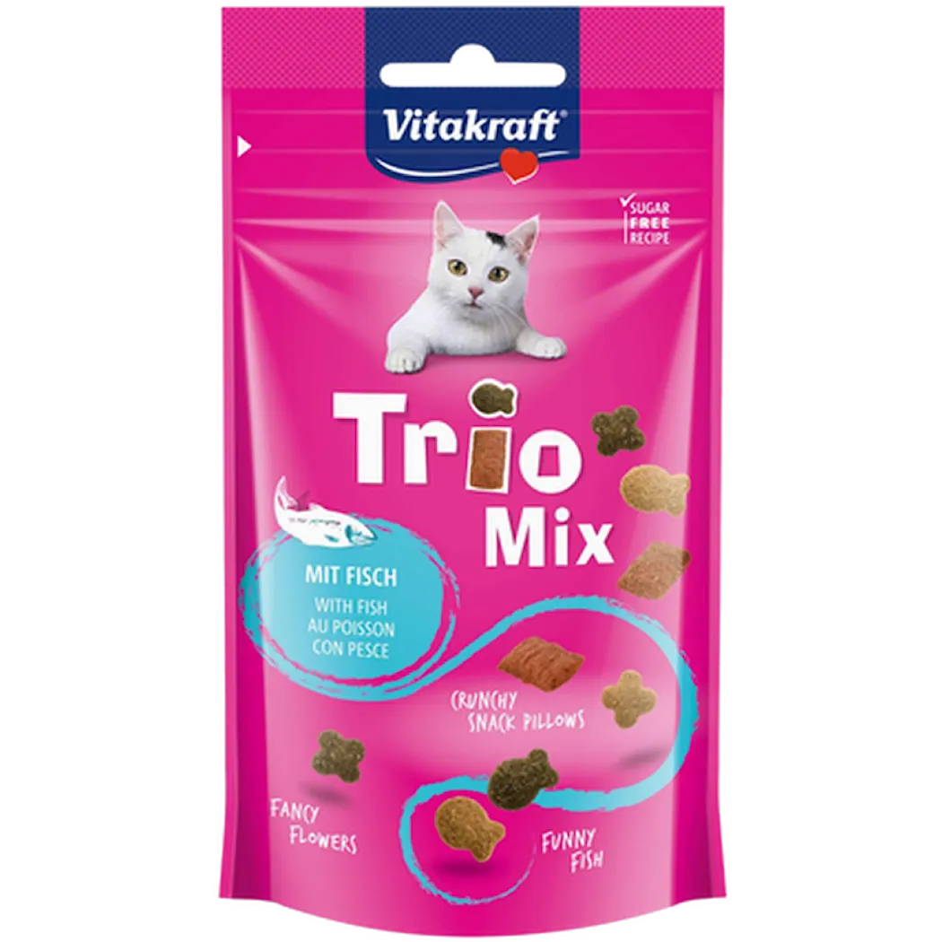 Vitakraft Cat Trio Mix Fish Cat Treats Mix 60 g
